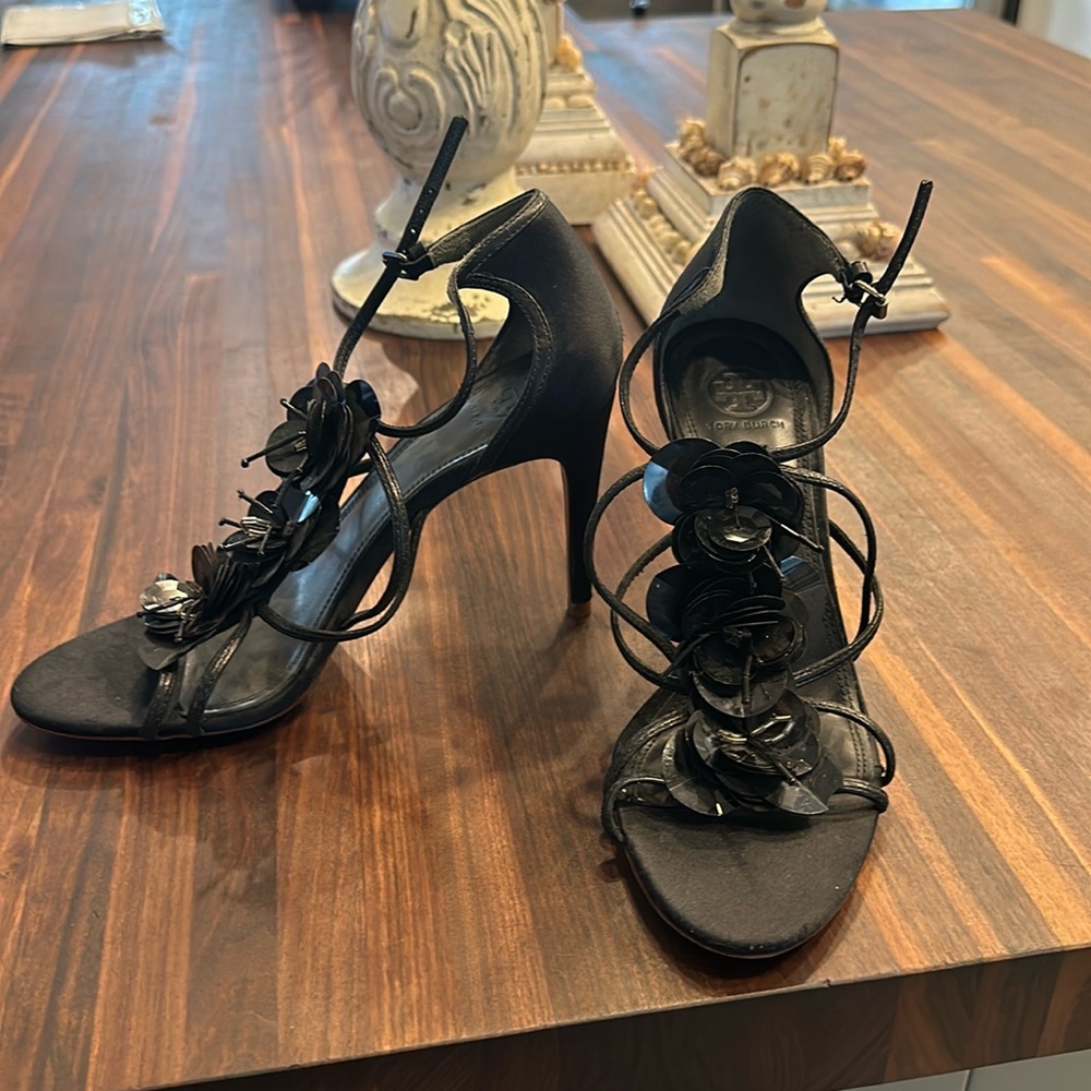 Tory Burch barely worn strappu heels